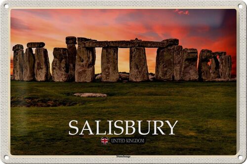 Blechschild Städte Salisbury Stonchenge England UK 30x20cm