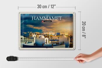 Panneau en étain voyage Hammamet tunisie vacances soleil 30x20cm 4