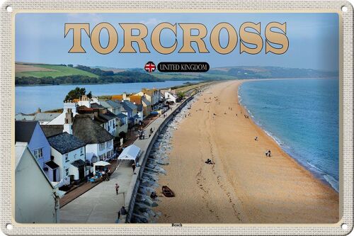 Blechschild Städte Torcross Beach England UK 30x20cm
