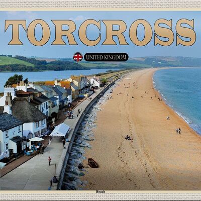 Cartel de chapa Ciudades Torcross Beach Inglaterra Reino Unido 30x20cm