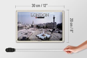 Panneau en étain villes Trafalgar Square londres UK 30x20cm 4