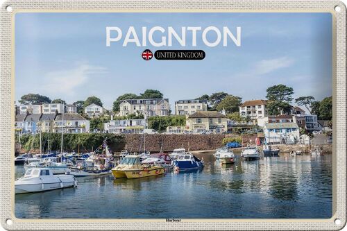 Blechschild Städte Paignton Harbour UK England 30x20cm