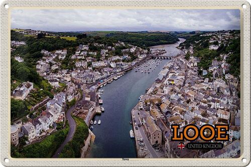 Blechschild Städte Looe Enlgand United Kingdom Town 30x20cm