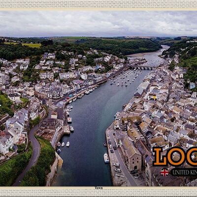 Blechschild Städte Looe Enlgand United Kingdom Town 30x20cm