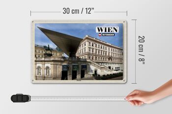 Plaque en tôle voyage Vienne Autriche Albertina 30x20cm 4