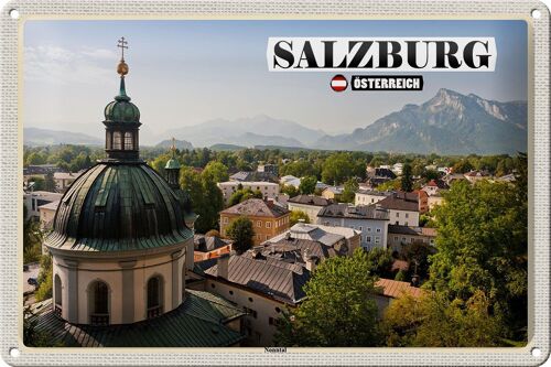 Blechschild Reise Salzburg Nonntal Österreich 30x20cm