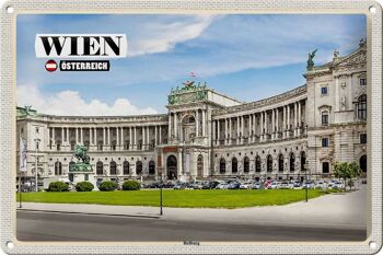 Panneau en étain voyage Vienne Autriche architecture Hofburg 30x20cm 1