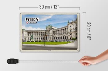 Panneau en étain voyage Vienne Autriche architecture Hofburg 30x20cm 4