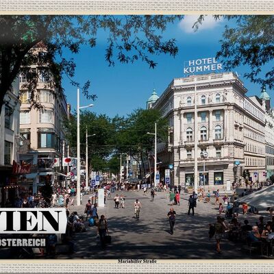 Targa in metallo da viaggio Vienna Austria Mariahilfer Straße 30x20 cm