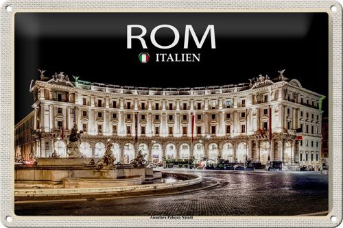 Blechschild Reise Italien Rom Anantara Palazzo Naiadi 30x20cm