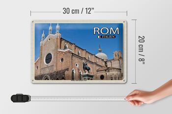 Plaque en tôle voyage Basilique de Rome Santi Giovanni e Paolo 30x20cm 4