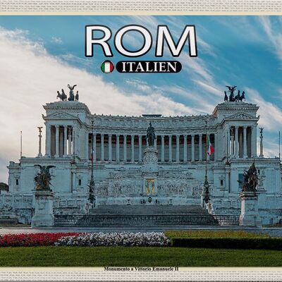 Metal sign travel Rome Monumento Vittorio Emanuele II 30x20cm