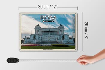 Plaque en étain voyage Rome Monumento Vittorio Emanuele II 30x20cm 4