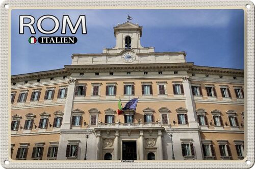 Blechschild Reise Rom Italien Parlament Architektur 30x20cm