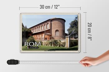 Plaque en tôle voyage Rome Santa Sabina All'Aventino 30x20cm 4