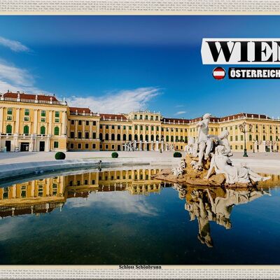 Targa in metallo da viaggio Vienna Austria Palazzo di Schönbrunn 30x20 cm