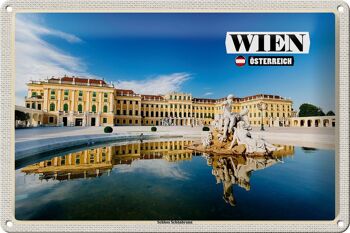 Plaque en tôle voyage Vienne Autriche Château de Schönbrunn 30x20cm 1