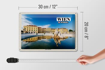Plaque en tôle voyage Vienne Autriche Château de Schönbrunn 30x20cm 4
