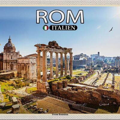 Metal sign travel Rome Italy Forum Romanum 30x20cm
