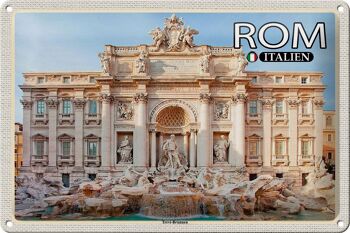 Signe en étain voyage Rome italie fontaine de Trevi Sculpture 30x20cm 1