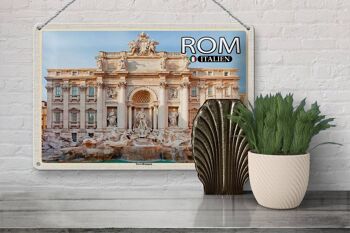 Signe en étain voyage Rome italie fontaine de Trevi Sculpture 30x20cm 3