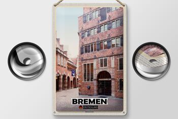 Plaque en tôle villes Brême Allemagne Bremerhaven 20x30cm 2