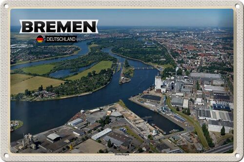 Blechschild Städte Bremen Deutschland Hemelingen 30x20cm