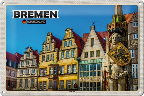 Blechschild Städte Bremen Deutschland Altstadt 30x20cm