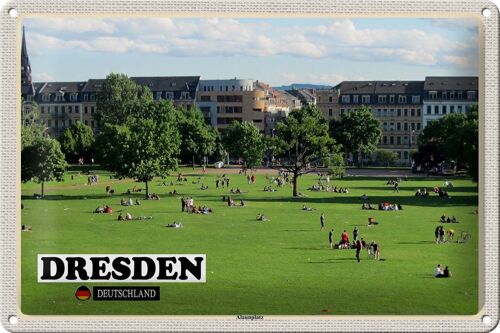 Blechschild Städte Dresden Deutschland Alaunplatz 30x20cm