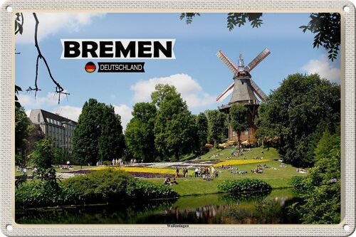 Blechschild Städte Bremen Deutschland Überseestadt 30x20cm
