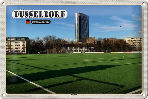 Blechschild Städte Düsseldorf Düsseltal Fußballplatz 30x20cm