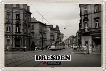 Plaque en tôle villes Dresde Allemagne Cotta 30x20cme 1