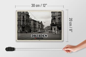 Plaque en tôle villes Dresde Allemagne Cotta 30x20cme 4