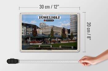 Plaque en tôle villes Düsseldorf Friedrichstadt Park 30x20cm 4