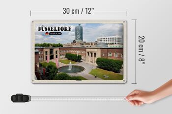 Plaque en tôle villes Düsseldorf Ehrenhof Kunstpalast 30x20cm 4