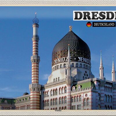 Cartel de chapa 30x20cm Dresde Yenidze Sajonia Alemania arquitectura