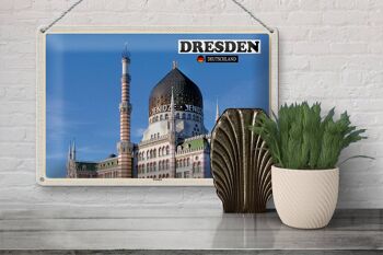 Panneau en étain 30x20cm, architecture de Dresde, Yenidze, Saxe, Allemagne 3
