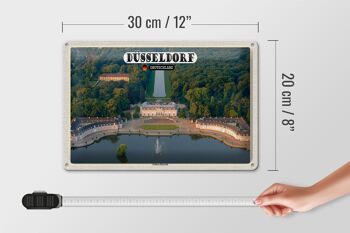 Plaque en tôle villes Düsseldorf Benrath Castle 30x20cm 4