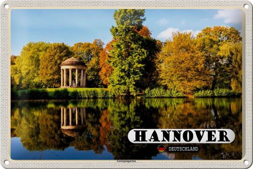 Blechschild Städte Hannover Blick auf Georgengarten 30x20cm