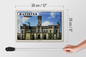 Plaque en tôle Villes Hanovre Université Leibniz 30x20cm 4