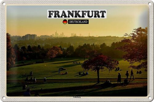 Blechschild Städte Frankfurt Lohrberg Ausblick Park 30x20cm