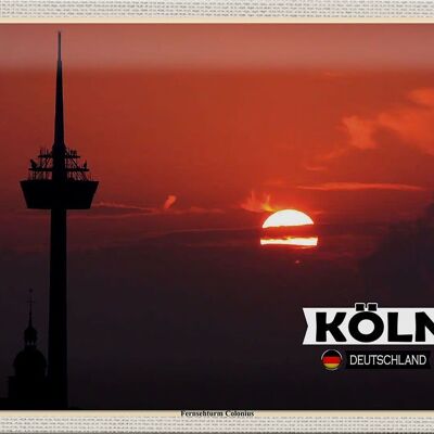 Blechschild Städte Köln Fernsehturm Colonius 30x20cm