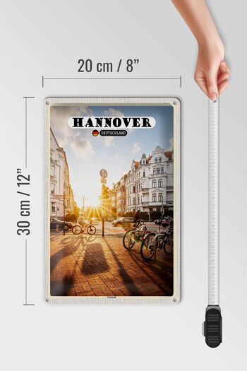 Plaque en tôle villes Hanovre Oststadt lever du soleil 20x30cm 4