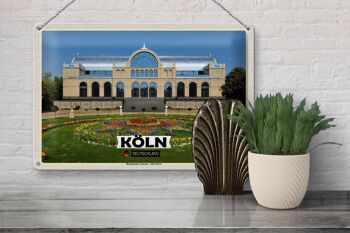 Plaque en tôle Villes Cologne Jardin Botanique Alte Flora 30x20cm 3