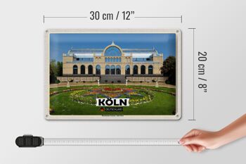Plaque en tôle Villes Cologne Jardin Botanique Alte Flora 30x20cm 4