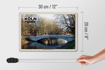 Plaque en tôle Villes Rautenstrauchkanal Cologne-Lindenthal 30x20cm 4