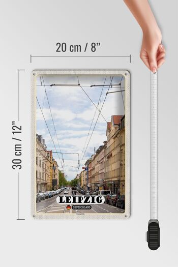 Plaque en tôle villes Leipzig Connewitz voies ferrées 20x30cm 4