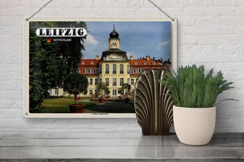 Plaque en tôle villes Leipzig Gohliser Schlösschen 30x20cm 3
