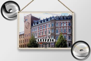 Plaque en tôle villes Leipzig Lindenau architecture 30x20cm 2