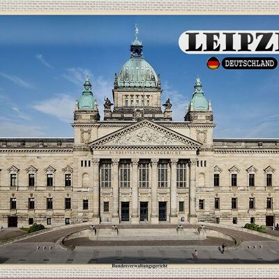 Cartel de chapa ciudades Leipzig Tribunal Administrativo Federal 30x20cm
